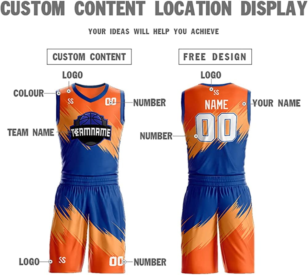 Custom Basketball Jersey Team Uniform Jersey Personalized Printed with  Name,Number,Logo for Men Youth