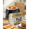thumbnail image 4 of Spring Dog Small Toaster Cover 2 Slice, Kitchen Appliance Covers, Sunflower Daisy Botanical Rustic Toaster Oven Cover with Loop, Bread Machine Cover Polyester Dust Cover Protection, 4 of 4