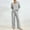 Gray, variant on Ahabrexf Check Hooded Jacket, Women's Solid Long Sleeve Winter Warm Loungewear Pajama Set