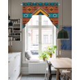 thumbnail image 4 of Aztec Southwest Swag Valances for Windows, Small Curtains Drapes, Boho Tribe Brown Geometric Kitchen Window Curtains Over Sink Rod Pocket Window Treatment Valance for Bedroom/Bathroom 56"x36", 4 of 5