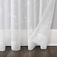 thumbnail image 4 of No. 918 Delia Embroidered Floral Sheer Rod Pocket Curtain Panel, 50"x63", Ivory, 4 of 5