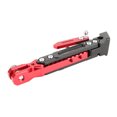 thumbnail image 4 of BOROCO Pata de cabra universal para motocicleta, soporte lateral de pie de aleación de aluminio ajustable(Rojo), 4 of 5