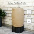 thumbnail image 6 of RTS Home Accents Polyethylene 50 Gallon Flat Back Brass Spigot Rain Barrel, Oak Color, 6 of 8