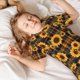 thumbnail image 5 of Balery Brown Blue Plaid Sunflower Conjunto de Pijama Infantil de Manga Corta con Estampado – Ropa de Dormir de Algodón Suave-3X-Large, 5 of 6