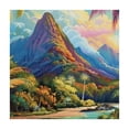 thumbnail image 4 of Acheng Mountain River Palm Trees Square Tablecloth with Elastic Edge 100% Polyester Fiber 46*46, 4 of 8