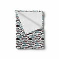 thumbnail image 2 of Fish Soft Flannel Fleece Throw Blanket, Sketch Under the Sea Creatures with Ornate Scales Diverse Ocean Fauna Concept, Cozy Plush for Indoor and Outdoor Use, 50" x 60", Multicolor, by Ambesonne, 2 of 6
