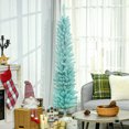 thumbnail image 2 of HOMCOM Slim Artificial Christmas Tree, Pencil Xmas Tree, Gradient Blue, 2 of 10