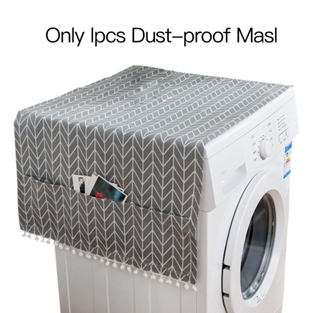 Paño de cubierta de refrigerador geométrico Impermeable Hoja de polvo para el hogar Organizador de protección solar para lavandería Vogacara HA6922-00B