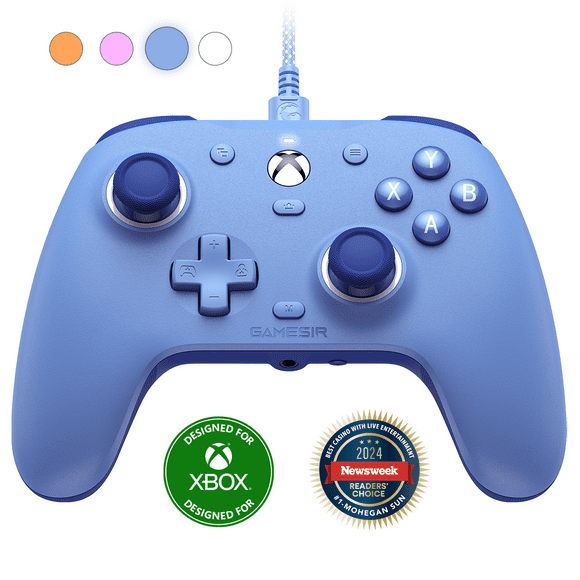 GameSir G7 SE Wired Gamepad - Standard Controller for PC & Xbox, Magnetic, Laser Engraved, Blue Version with Hall
