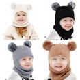 thumbnail image 3 of Sonducket Gorro de bufanda para bebé de estilo versátil para en todas las estaciones, conjunto de bufanda y gorro de invierno para bebé, Sombreros Gris, 3 of 6