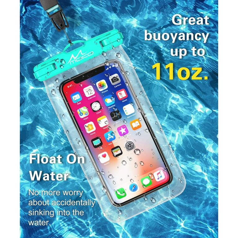 Niveaya Double Space Waterproof Phone Pouch - 2 Pack, Waterproof Phone Lanyard Case with iPhone 15/14/13/12 Pro Max/Pro/8 Plus, Galaxy S22/s21/s20