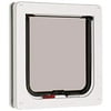 Cat Mate Lockable Cat Flap with Transparent Flap and Magnetic Catch-White