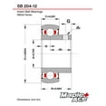 thumbnail image 3 of MAPLE ACE SB204-12 Insert Bearing 3/4" Bore, Spherical OD, with Set Screws (Qty 2), 3 of 6