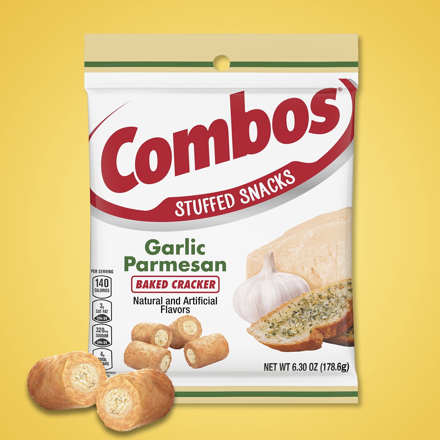 Combos Parmesan Garlic Baked Snacks - 6.3 oz Bag