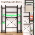 thumbnail image 2 of Over The Toilet Storage with 2 Drawers - iSunirm 11 Tier Bathroom Organizer Freestanding Space Saver Storage Rack with Adjustable Shelf & 4 Hooks for Restroom, Laundry, Black Oak, 2 of 8