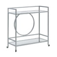 thumbnail image 3 of Sauder International Lux Metal/Glass Bar Cart in Silver Finish, 3 of 13