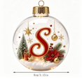 thumbnail image 7 of PLPPYFS Light Up Christmas Ornament, Christmas Holiday Letter Acrylic Ball with Warm LED, Mini Holiday Christmas Tree Hanging Decoration with Letter Scene Lighted for Window Xmas, 7 of 7