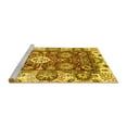 thumbnail image 2 of Ahgly Company Machine Washable Indoor Square Abstract Yellow Modern Area Rugs, 3' Square, 2 of 4