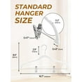 thumbnail image 7 of cozymood Velvet Pants Hangers 24 Pack, White Velvet Hangers with Adjustable Clips, Space Saving Slim Skirt Hangers, 7 of 7
