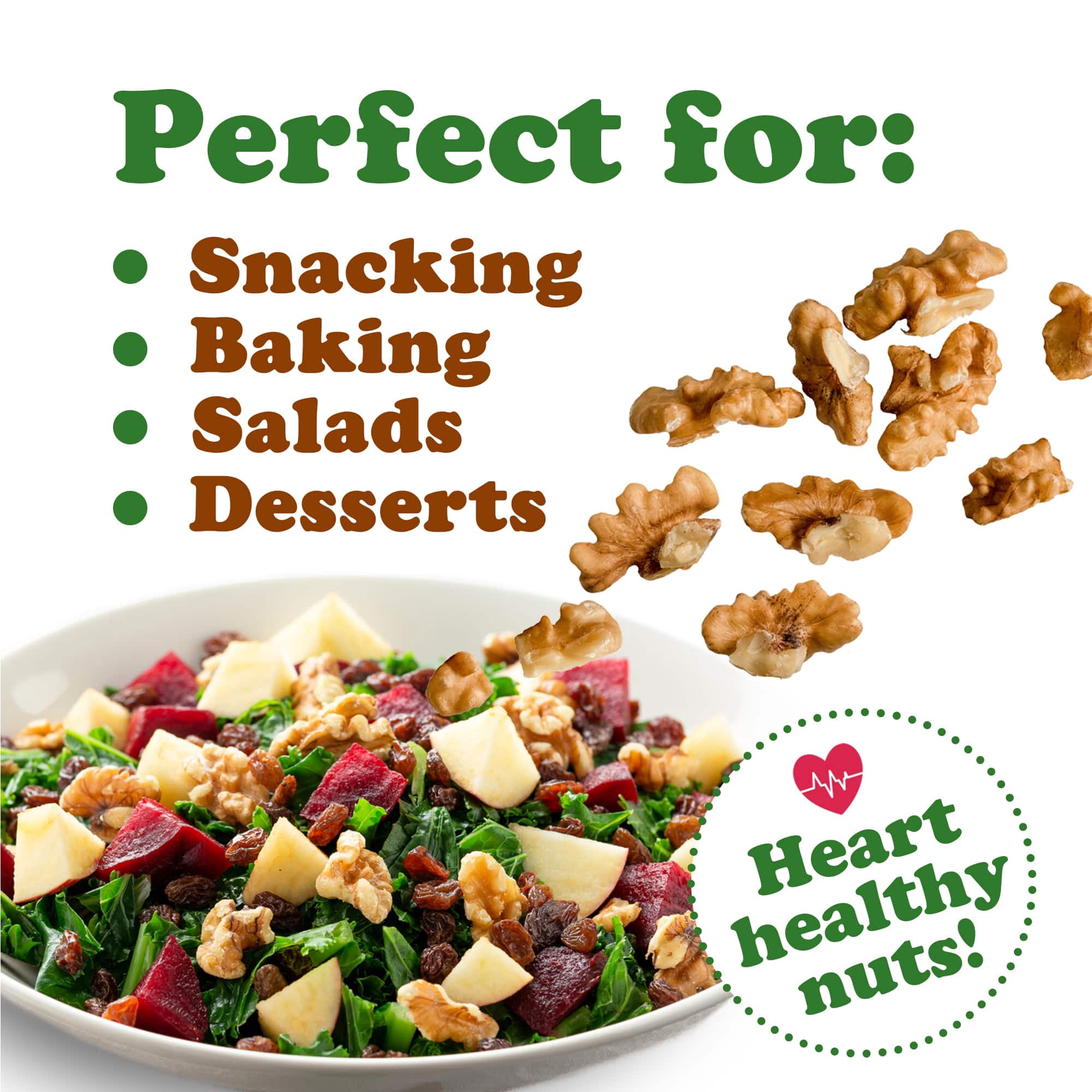Organic Walnut Pieces, 14 Pounds – California Chandler Variety. Medium Size. Non-GMO. Rich in Omega-3, Antioxidants, Fiber.