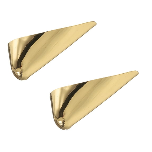 2Pcs Metal Shoes Pointed Protector Pointed Shoe Head Tips Cap for Shoe Protection Repair(Gold, 30mm)