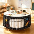 thumbnail image 5 of Dalxymotic Decorative Desk Skirt Cover, Round Teacher Desk Skirt, Seasonal Pencil Print Desk Skirt, Stretch Desk Skirt, Stretch Desk Skirt Cover for Office, Home, Cubicle, Counter, 5 of 6