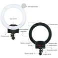 thumbnail image 3 of GoDecor 12"Upgrade Infinity Dimming LED Ring Light 6000K Dimmable Ring Video Light Black, 3 of 4