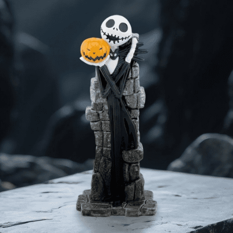 A Nightmare before Christmas Figurines Jack Skellington Sally with Pumpkin Statues Halloween Collection Decoration