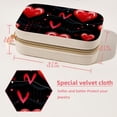 thumbnail image 5 of Valentine's Day Velvet Portable Storage Box with Removable Compartment, Gift: Jewelry Stand, Display Case, Necklace Holder, 5 of 7