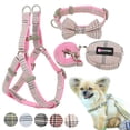 thumbnail image 2 of Soft Dog Harness and Leash Set Adjustable Nylon Chihuahua Dog Collar For Small Medium Dogs Pet Products Walking ShopWise Round, 2 of 15