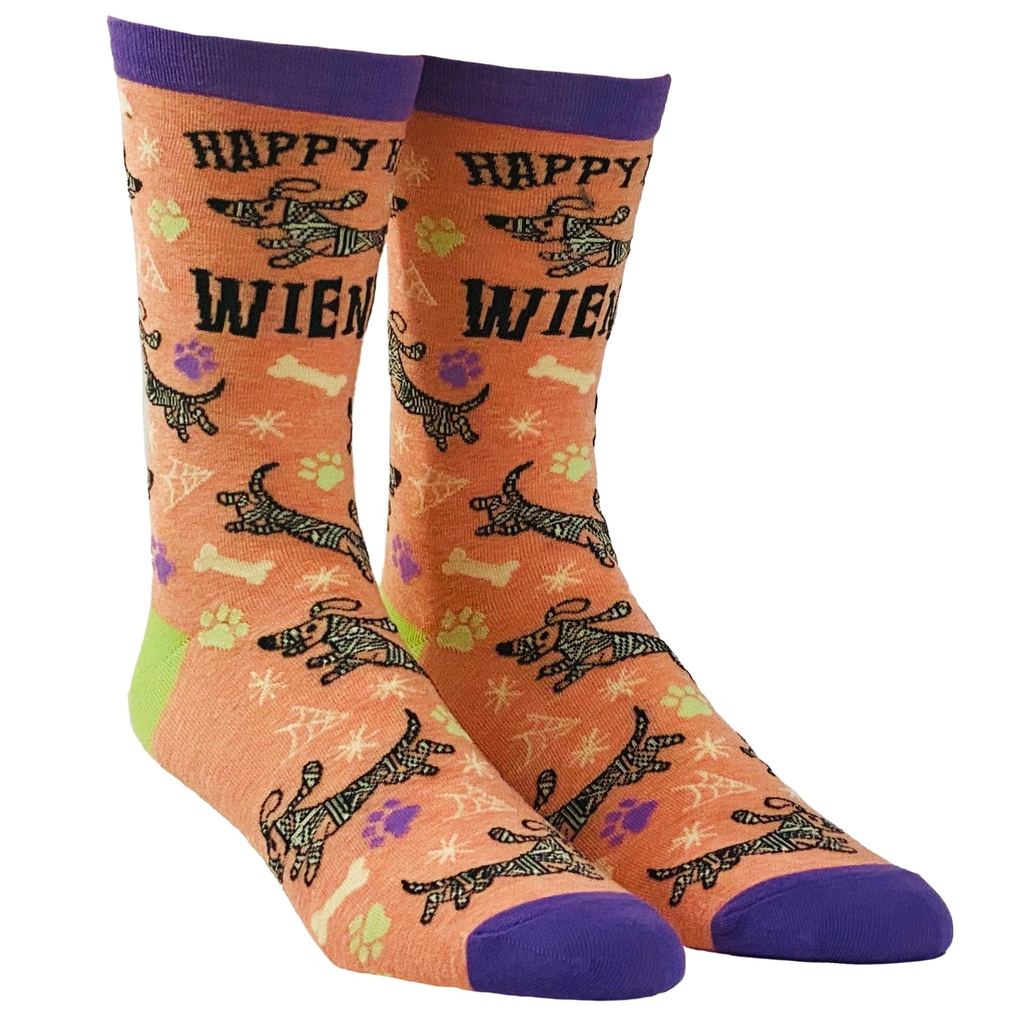 Women s Happy Hallowiener Socks Funny Halloween Pet Dog Puppy Dachshund Lover Footwear Walmart