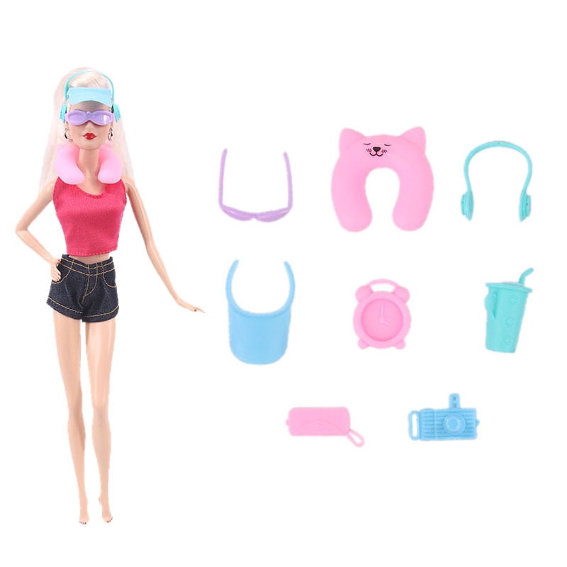 Shar 55 Barbie Doll Accessories Shoes Suitcase Backpack Dollhouse Furniture Living Appliances