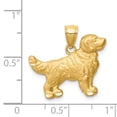 thumbnail image 4 of Auriga 14K Yellow Gold Diamond-Cut Golden Retriever Pendant for Women, 4 of 6