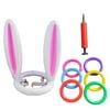 Asdomo Easter Bunny Ear Ring Rabbit Ears Children's Throwing Toy New PVC EVA Inflatable Durability Family School Party Game