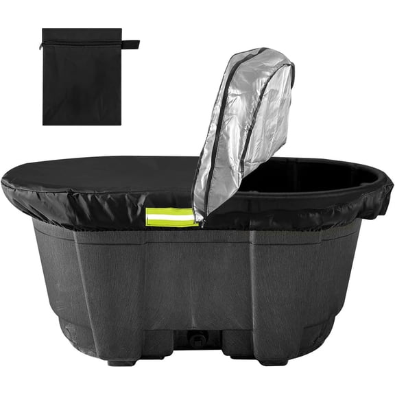 Rubermaid 150 Gallon Oval Stock Tank Water Trough Cover with Zipper