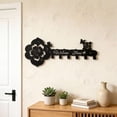 thumbnail image 4 of Perchero de Pared de Hierro con Diseño de Flores para Llaves: Organizador Decorativo para La Entrada con 6 Ganchos para Llaves, Abrigos y Accesorios., 4 of 7