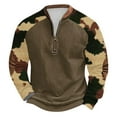thumbnail image 2 of Blusas y camisas de manga larga con cuello redondo Sudadera con capucha de cuello redondo para hombre Jersey estampado Top de manga larga Blusa de poliéster para hombre, 2 of 4