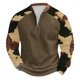 thumbnail image 2 of Blusas y camisas de manga larga con cuello redondo Sudadera con capucha de cuello redondo para hombre Jersey estampado Top de manga larga Blusa de poliéster para hombre, 2 of 4