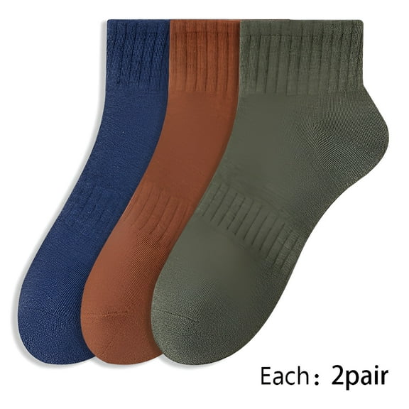 TELOLY 6Pairs Mens Ankle Socks9-13Mens Ankle Socks Size 9-11 Men's Socks ,Colormixing1