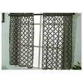 thumbnail image 5 of Linen Kitchen Curtains 29 Inch Tier Drapes Light Filtering Farmhouse Cafe Curtains Small Rustic Country Linen Window Curtains Rod Pocket Bathroom Laundry Room RV 2 Panels, 5 of 5