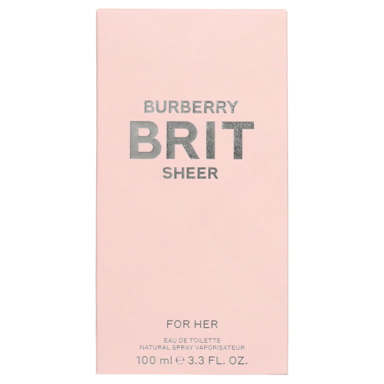 Burberry Brit Sheer Eau De Toilette Spray, Perfume for Women, 3.3 oz