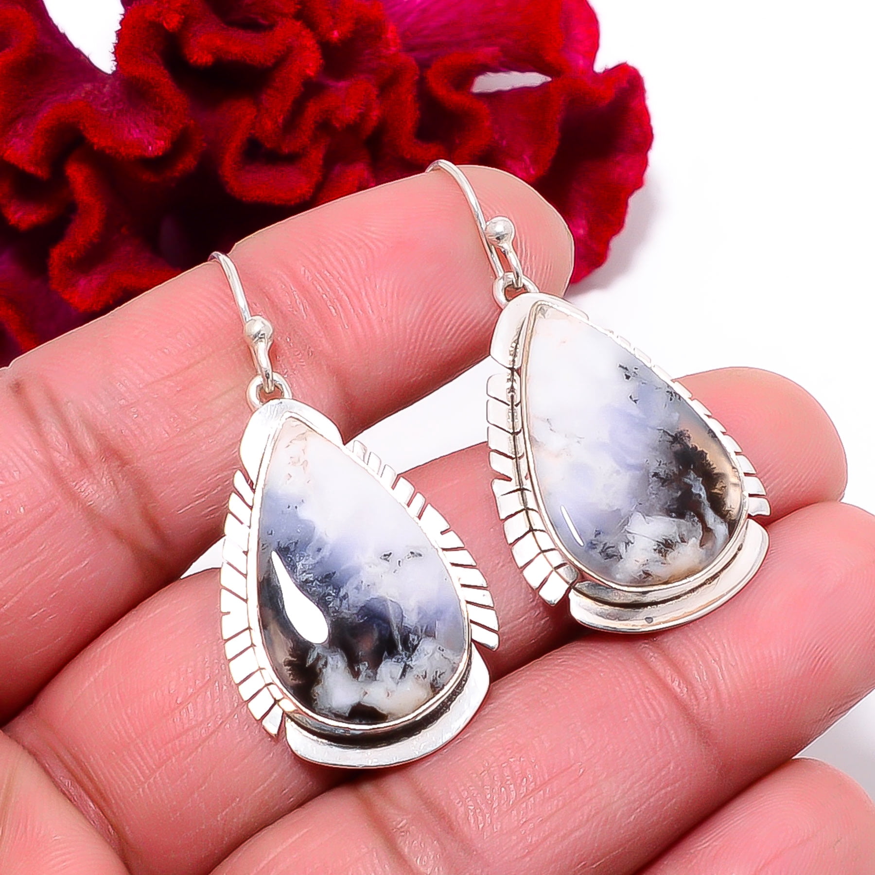 Dendritic Agate - Brazil Designer Handmade 925 Sterling Silver