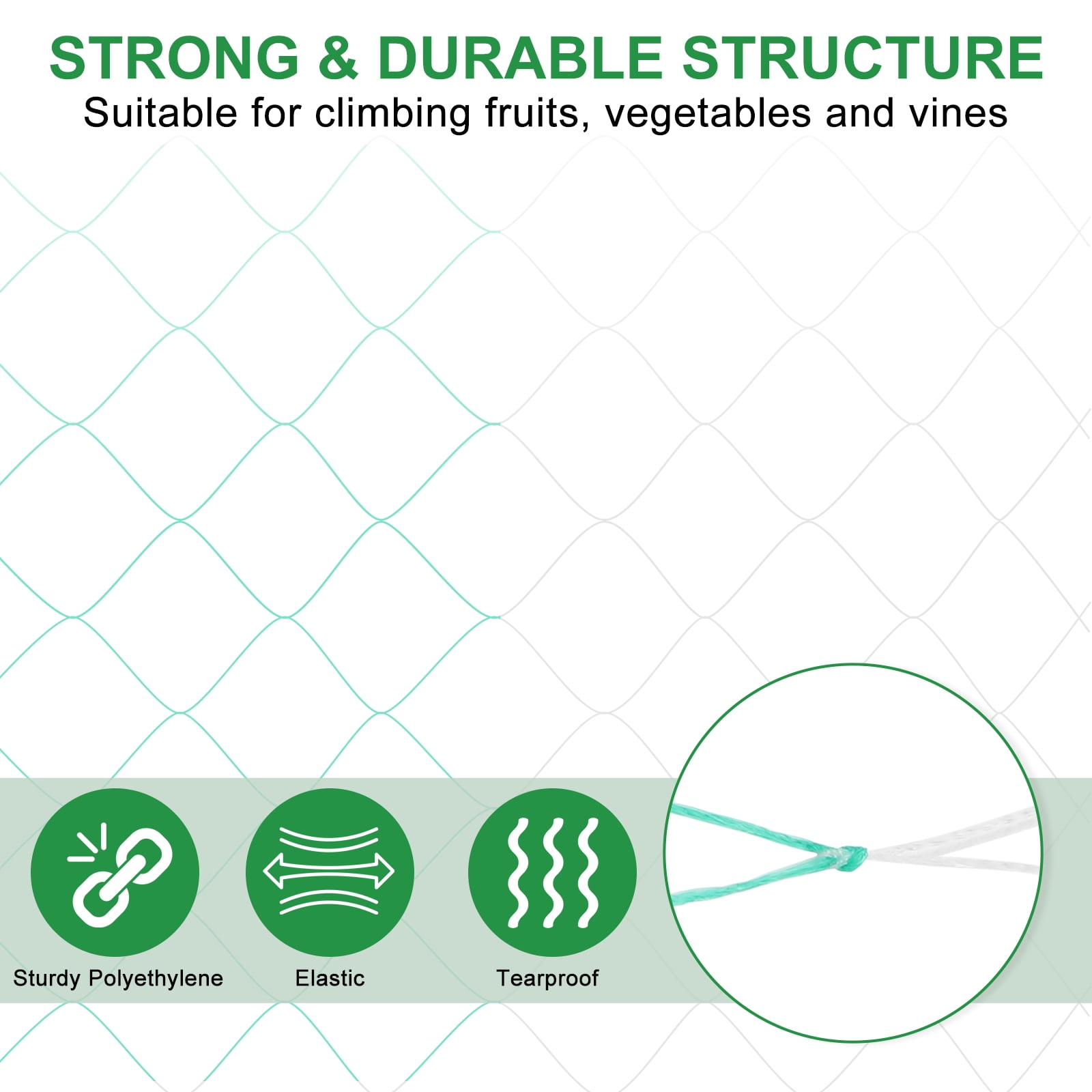 Uxcell Trellis Netting for Climbing Plants 328ft x 8.2ft Heavy Duty Garden Netting