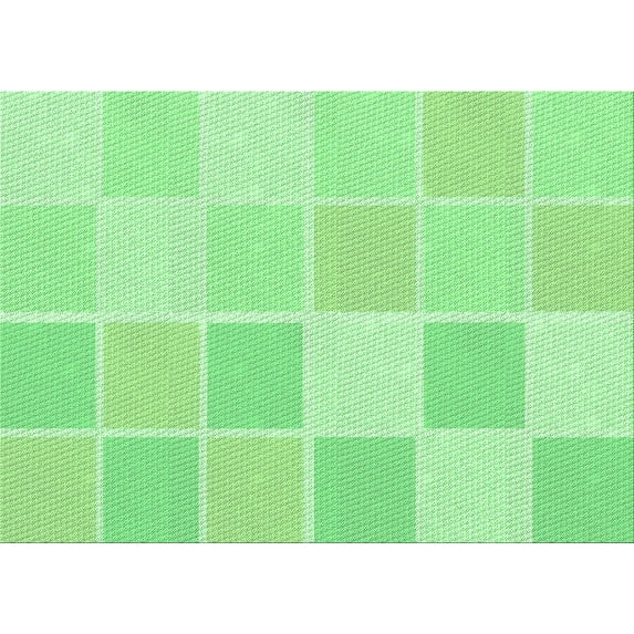 Ahgly Company Machine Washable Indoor Rectangle Transitional Green Area Rugs, 5' x 7'