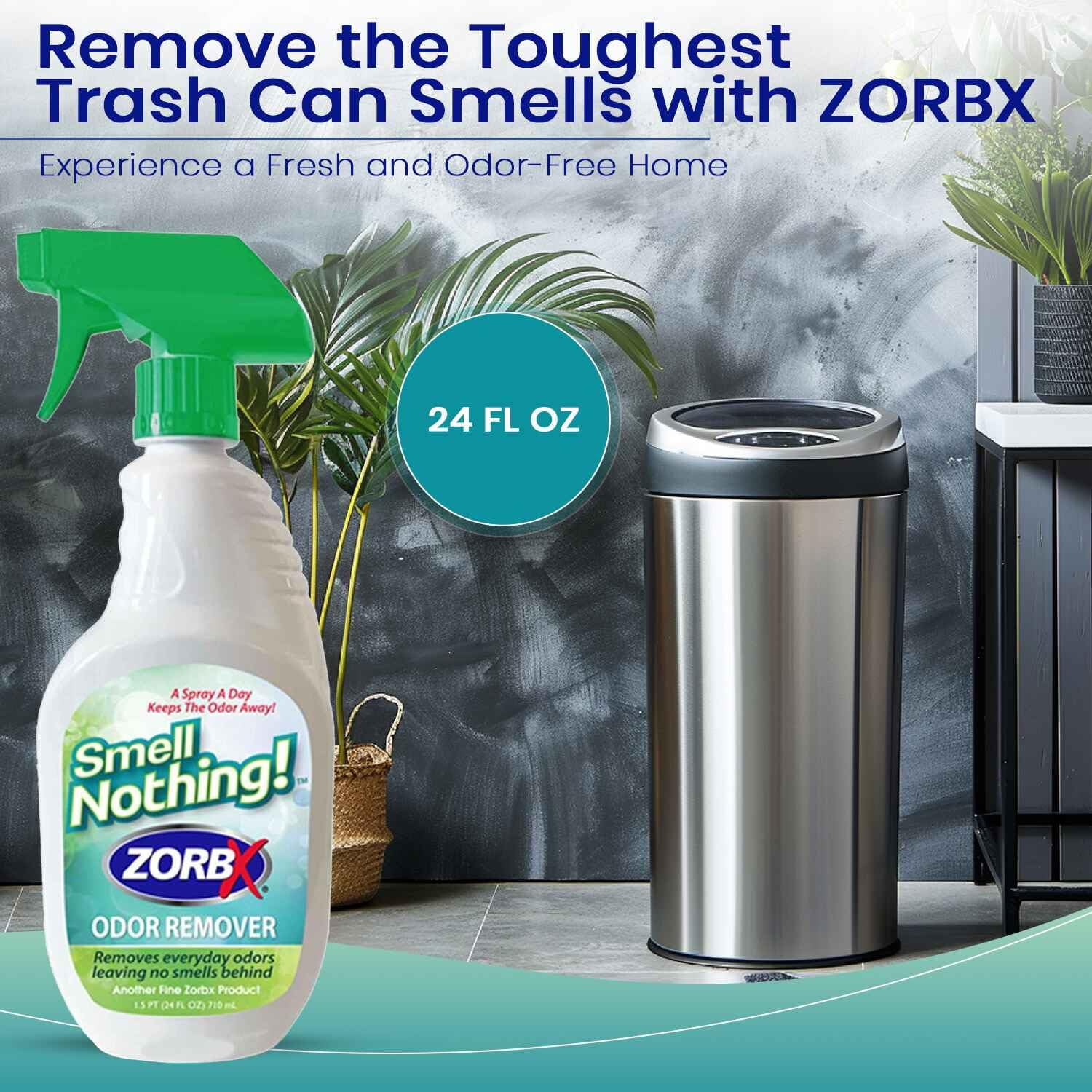 ZORBX Unscented Odor Remover Spray 24 oz - Strong Odor Absorber For Couch, Car, Carpet, Diaper Pail Smells Neutralizer & More