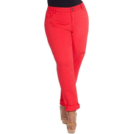 Plus Moda Women's Plus-Size Cuffed Skinny Jeans - Walmart.com