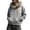2Light Gray, variant on Men Zip Up Hooded Jacket with Faux Fur Hood Union Jack Cursive Graphic Print Oversized Streetwear Coat for Autumn Winter Daily Wear