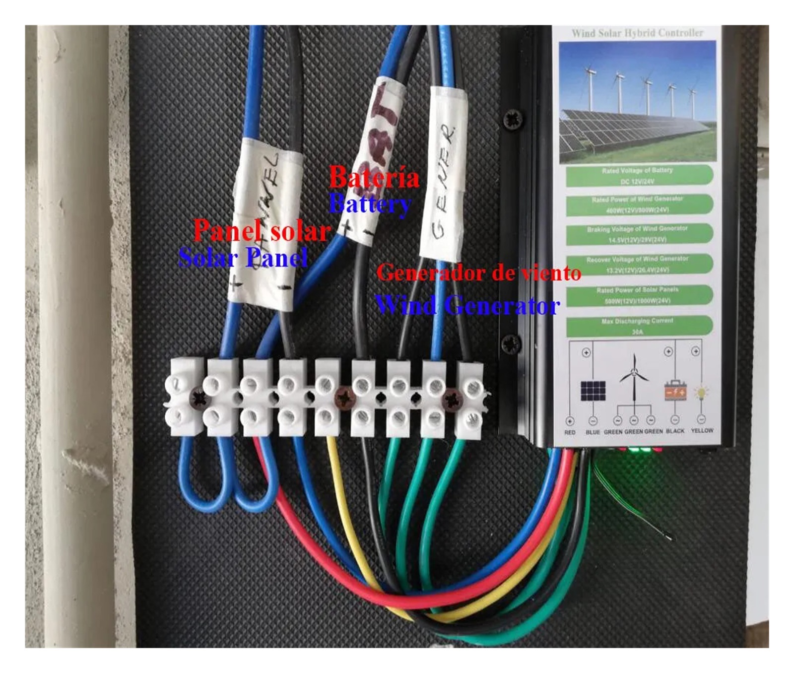 Waterproof Wind Solar Hybrid Controller 800W Wind 1000W Solar 12V/24V Automatic Over-charge Protection Hybrid Charge Controller ,Excellent Performance and Stability