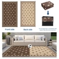 thumbnail image 5 of Nanan Outdoor Rug 9x18ft Modern Bordered Area Rugs, Waterproof Reversible Patio Rug Plastic Straw Outdoor Carpet for Deck, Backyard, Porch, RV & Camping, Brown, 5 of 9