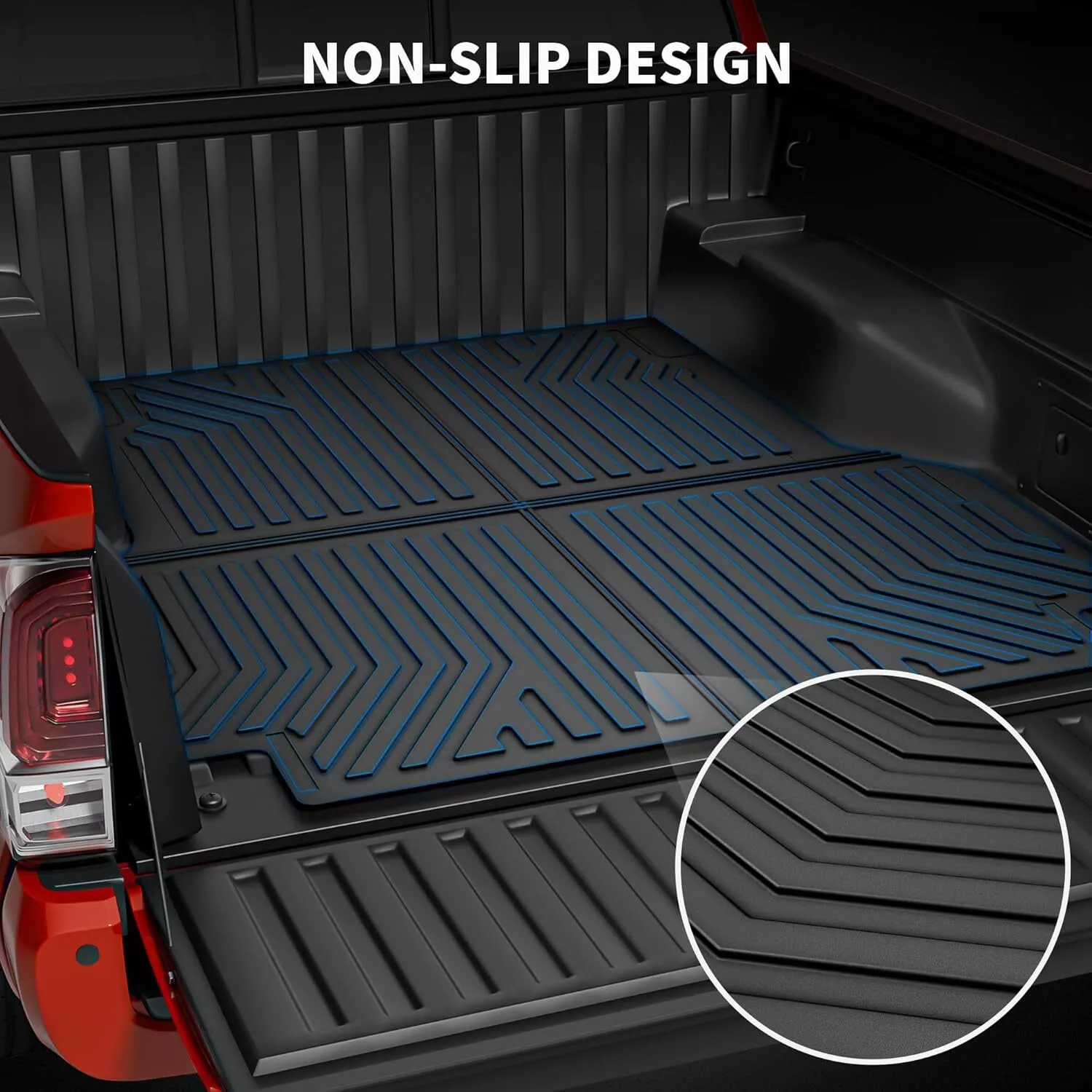 RVNI Truck Bed mat Liner for 2023 2024 2025 Tesla Cybertruck TPE All Weather Protection Heavy Duty Pickup Truck Bed Liner Cybertruck Accessories